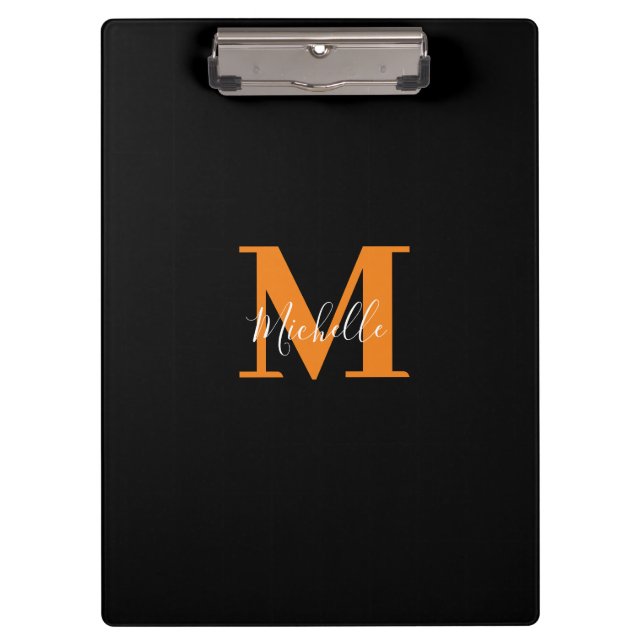 Unique Personalised Initials and Name Monogram Clipboard (Front)