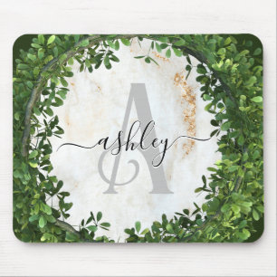 Unique Personalised Keychain with Botanical Theme Mouse Pad