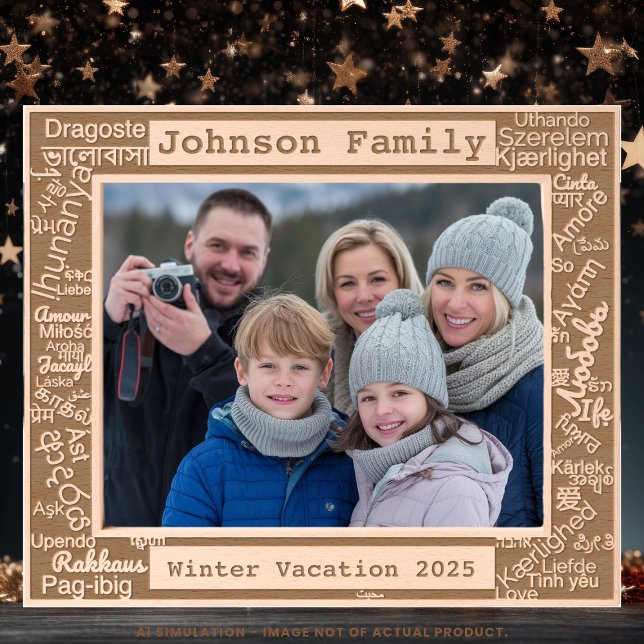 Unique Personalised 'LOVE' in 50 Languages Modern Etched Frames (Creator Uploaded)