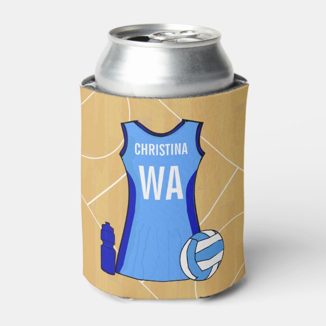 Unique Personalised Netball Custom request Can Cooler (Can Front)