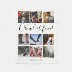 Unique Personalised Oh What Fun Fleece Blanket