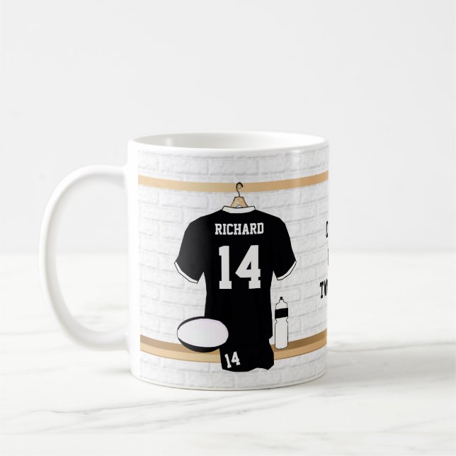 Unique Personalised Rugby Fan mugs (Left)
