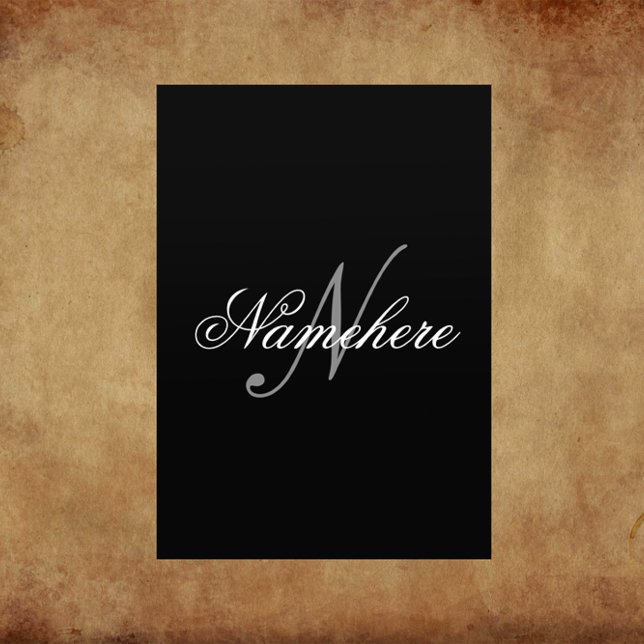 Unique Personalized Black and White Name Monogram Flyer (Creator Uploaded)