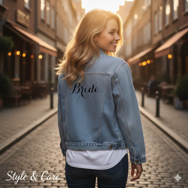 Unique Personalized Denim Jacket for Stylish Bride (Unique Personalized Denim Jacket for Stylish Bride)