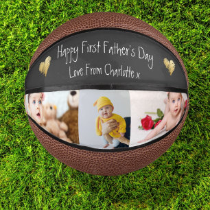 Unique Personalized First Fathers Day Mini Basketball
