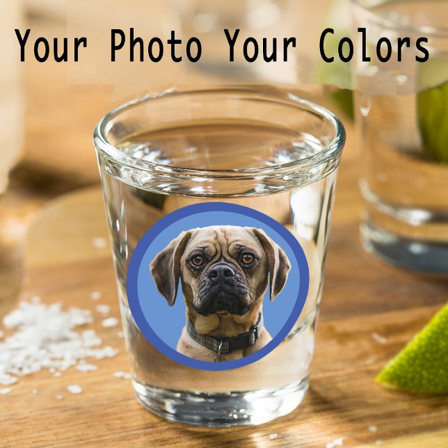 Unique Personalized First Pet Dog Lover Photo Gift Shot Glass (Creator Uploaded)
