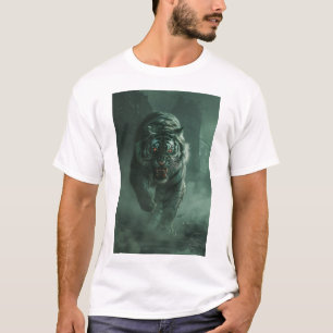 Unique Personified Tiger Zombies Walking Through F T-Shirt