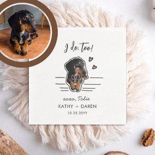 Unique Pet Dog Personalised Wedding Napkin