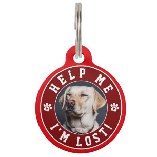 Unique Pet ID Tag - "Help Me, I'm Lost" & Fantasy