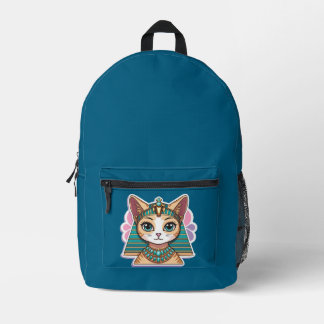 Unique Pharaoh Cat Egyptian Style Trendy & Stylish Printed Backpack