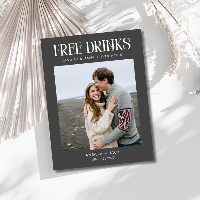 Unique Photo Budget Wedding Save the Date Announcement Postcard (Unique Photo Budget Wedding Save the Date Postcard)