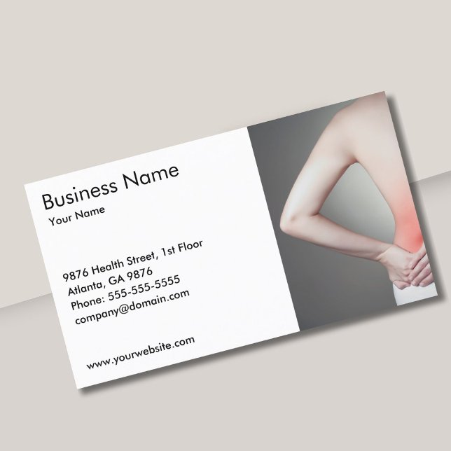 Unique Photo of Woman's Back Doctor Business Card (Creator Uploaded)