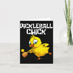 Unique pickleball design for women girls pickle card