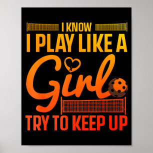 Unique pickleball design for women girls pickle poster