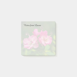 Unique Pink Floral Personalised Post-it Notes