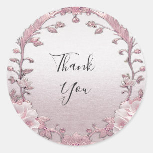 Unique Pink Floral Sticker