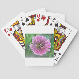 Unique pink flower playing cards