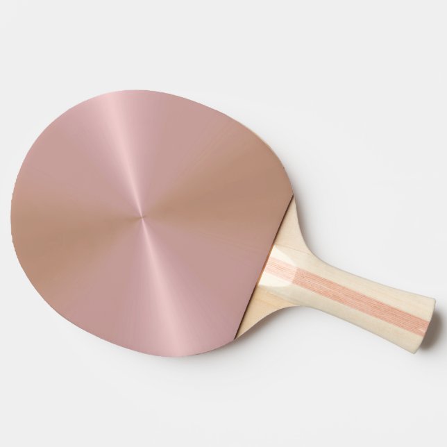Unique Pink Metallic Pong Table Ping Pong Paddle (Side)