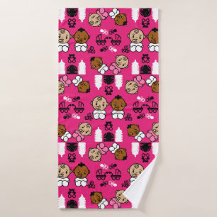 Unique Pink New Baby Gift  Bath Towel
