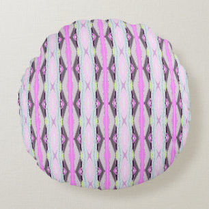 Unique Pink Pattern Round Cushion