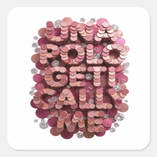Unique Pink UNFOLD GET ME CALL ME Gift Sticker