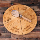 Unique Pizza Cutter & Engraved Cutting Board