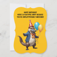 Unique Platypus funny and Whimsical birthday