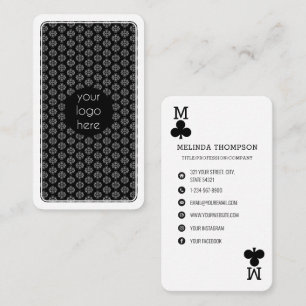 Unique Playing Cards Clubs Business Logo