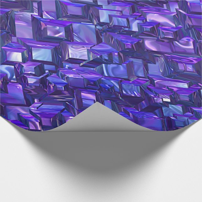 Unique Plum Vienna Tumbling Elegant Christmas Wrapping Paper (Corner)