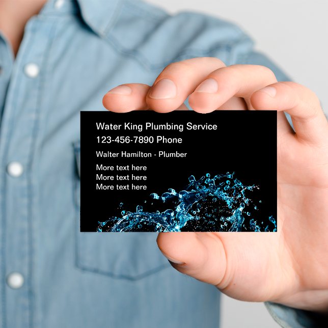 Unique Plumbing Service Plumber Business Cards (Creator Uploaded)