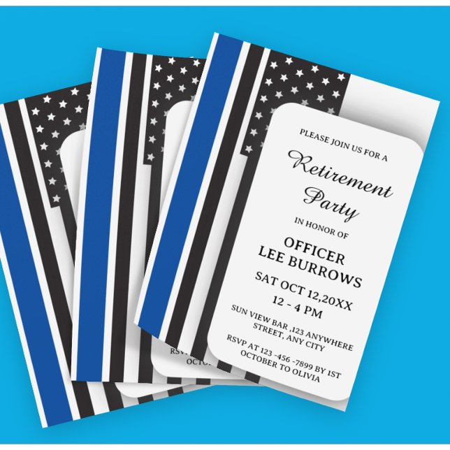 Unique Police Retirement Party  Flyer (Creator Uploaded)