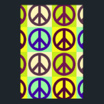 Unique Pop Art Peace Sign Poster<br><div class="desc">Popular and Historical Symbols - Peace Sign Symbol Digital Pop Art Work</div>