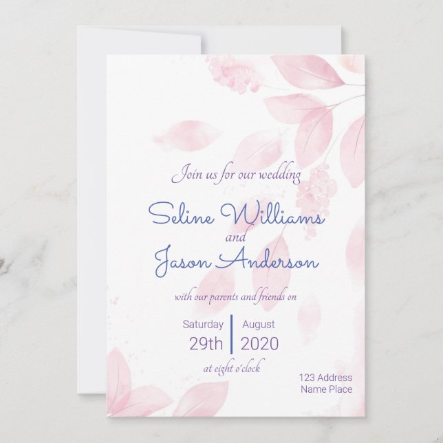 Unique Pre-Wedding Celebration Card (Front)