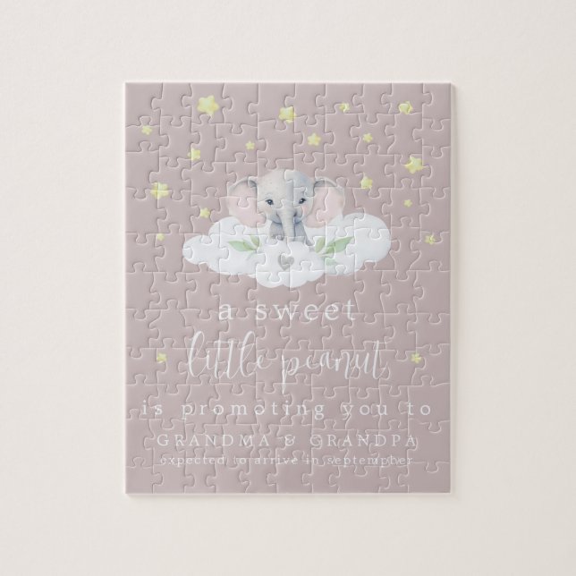 Unique Pregnancy Announcement Puzzle Pink (Vertical)
