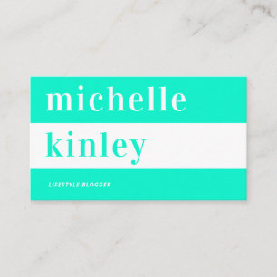 Unique professional trendy typography networking business card