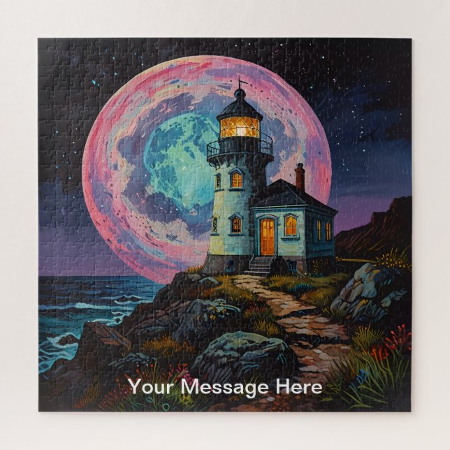 Unique psychedelic & fun personalized jigsaw puzzle (Vertical)