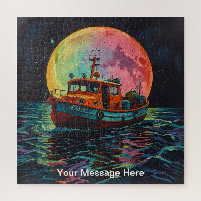 Unique psychedelic & fun personalized jigsaw puzzle (Vertical)