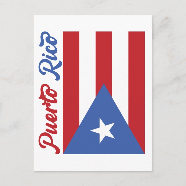 Unique Puerto Rico Flag Postcard (Front)