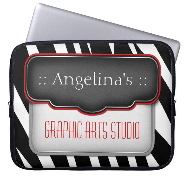 Unique "Puffy" Design Red Custom Laptop Sleeve (Front)