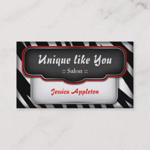 Unique "Puffy" Zebra Print Business Cards