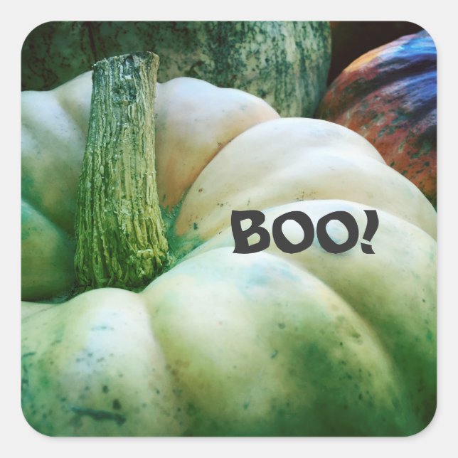 Unique pumpkins square sticker (Front)