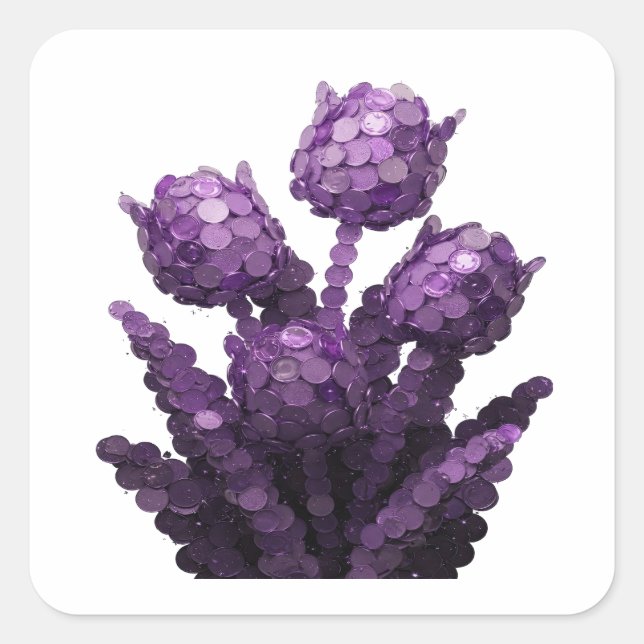 Unique Purple Abstract Sticker Art (Front)
