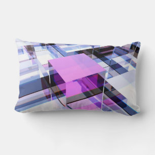 Unique purple cube lumbar cushion