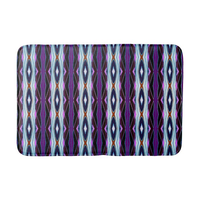 Unique Purple Pattern Bath Mat (Front)