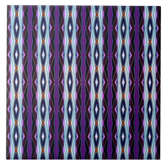 Unique Purple Pattern Ceramic Tile (Front)