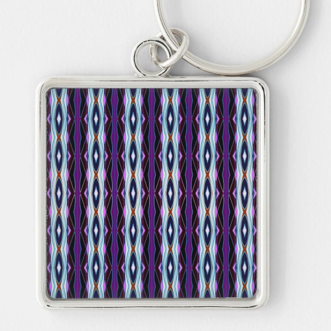 Unique Purple Pattern Key Ring (Front)