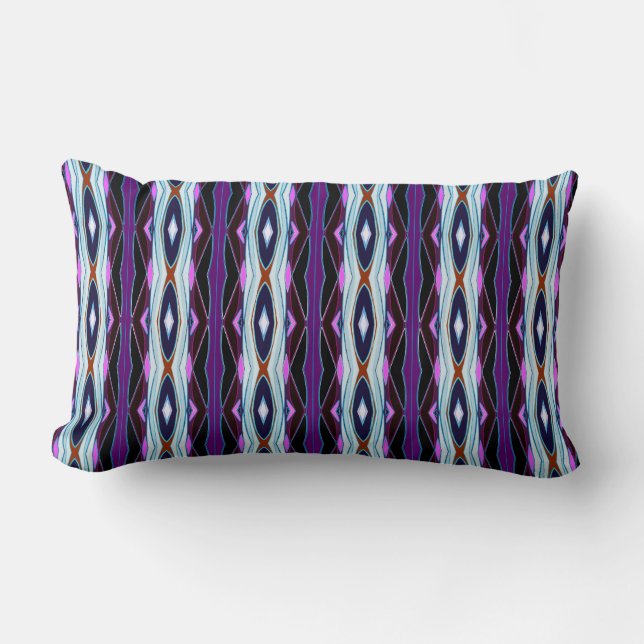 Unique Purple Pattern Lumbar Cushion (Front)