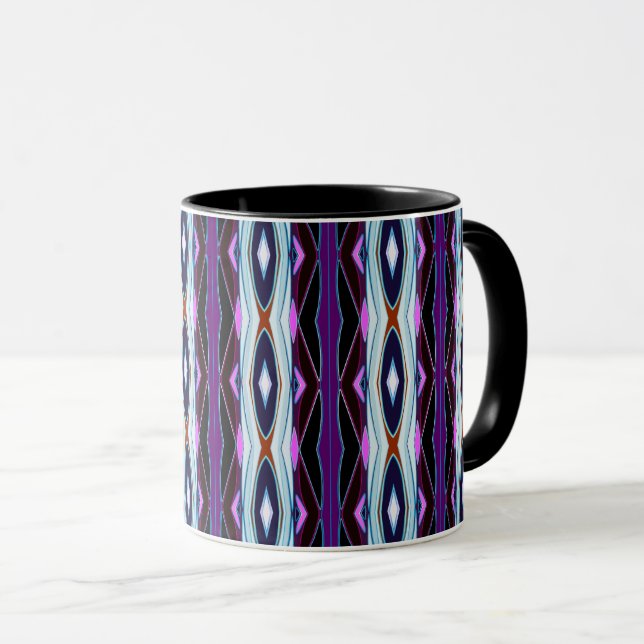 Unique Purple Pattern Mug (Front Right)