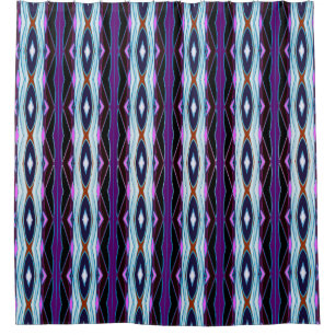 Unique Purple Pattern Shower Curtain