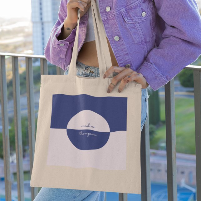 Unique Purple Pink & Script Monogram Tote Bag (Creator Uploaded)